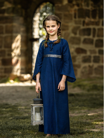 Trollfelsen Mittelalter Kinder Kleid Leo Carbone Donna blau1